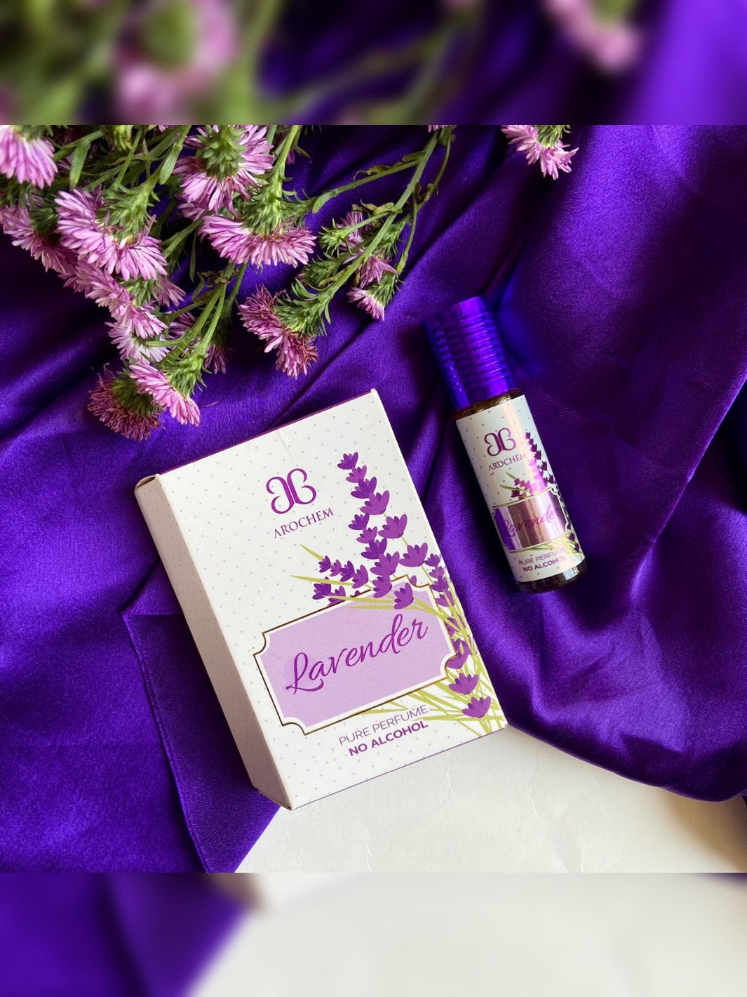 lavender perfume bottle.